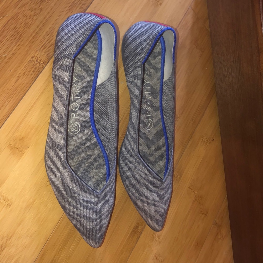 Rothy’s Grey Zebra Points - Size 8.5 Euc - image 4
